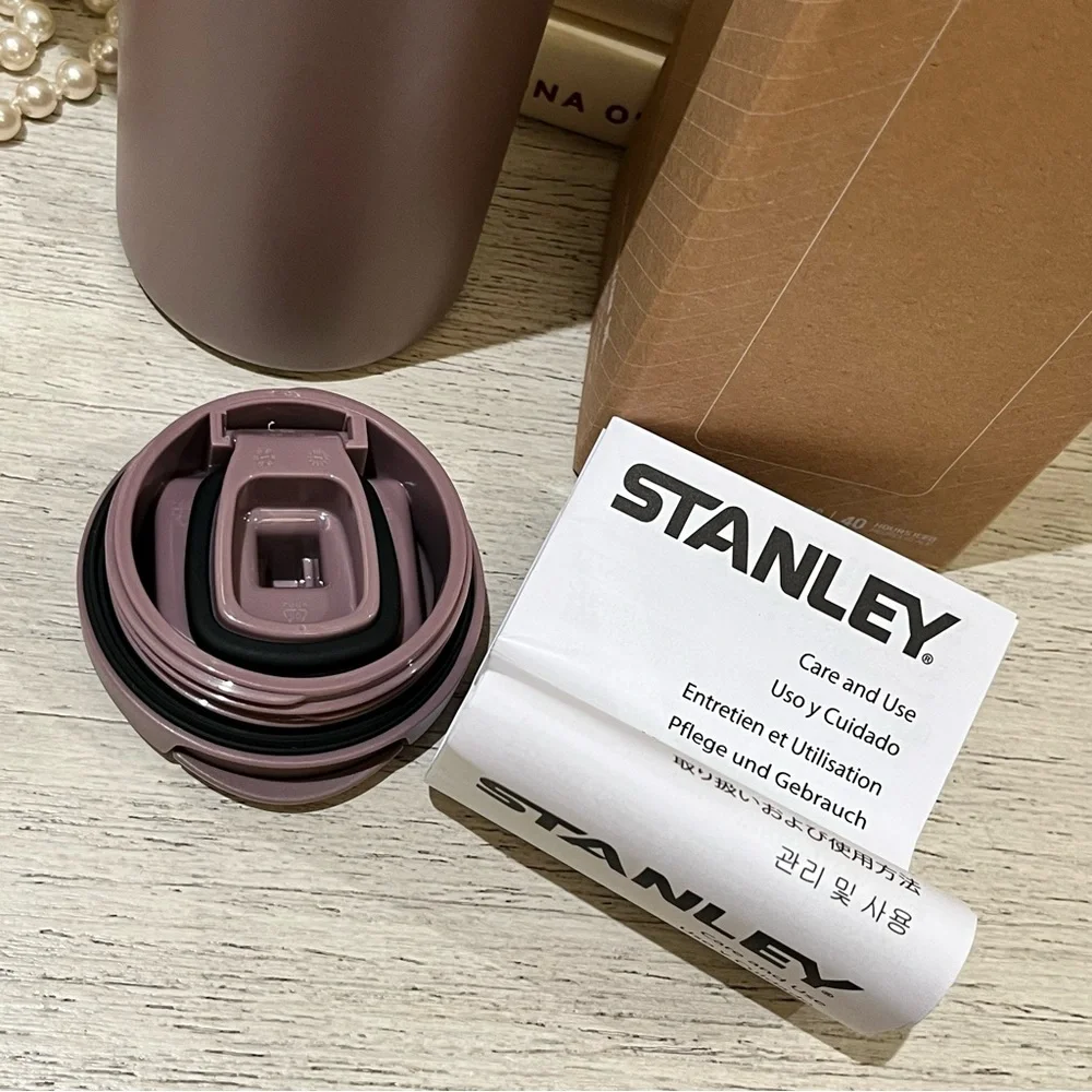 STANLEY Aerolight Transit Bottle Cup 20 Oz CASHMERE Rose Pink Gold - Picture 10 of 11